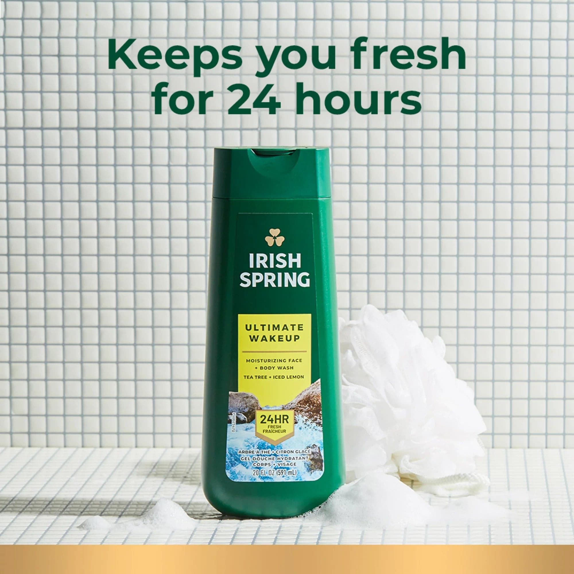 Irish Spring Mens Body Wash, Ultimate Wakeup Scented, 20 Oz.