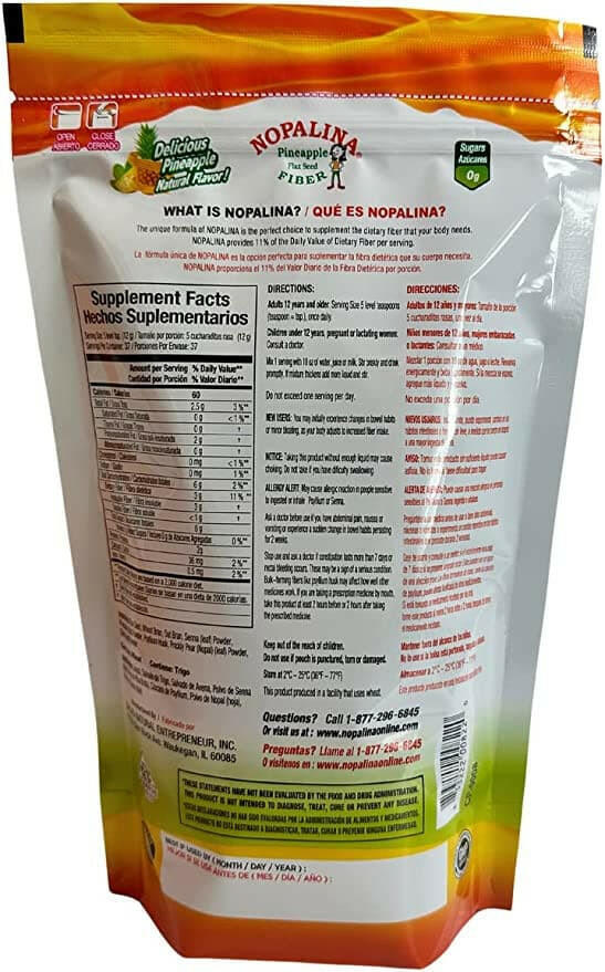 Nopalina Flax Seed Plus Fiber Colon Detox 16 oz Catsa essentials