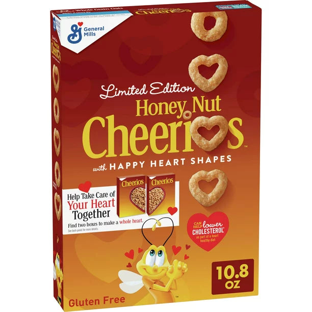 Honey Nut Cheerios Heart Healthy Cereal, Gluten Free, 10.8 OZ.