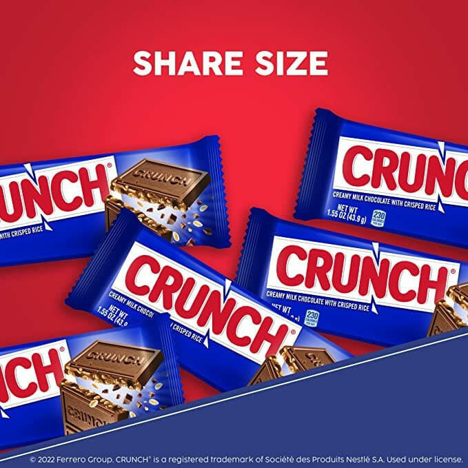 Crunch Candy Pieces made of milk chocolate 18/2.75 OZ.