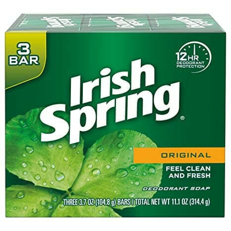 Irish Spring Deodorant Soap Original 3 Bath Bar, 3.7 oz.