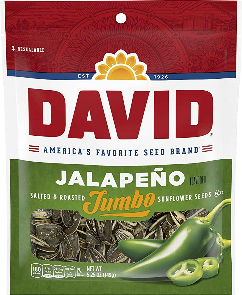 David Seeds Keto Friendly Jalapeno Flavored Seeds, 5.25 oz.