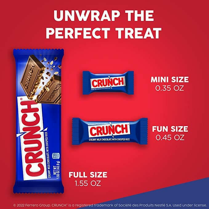 Crunch Candy Pieces made of milk chocolate 18/2.75 OZ.