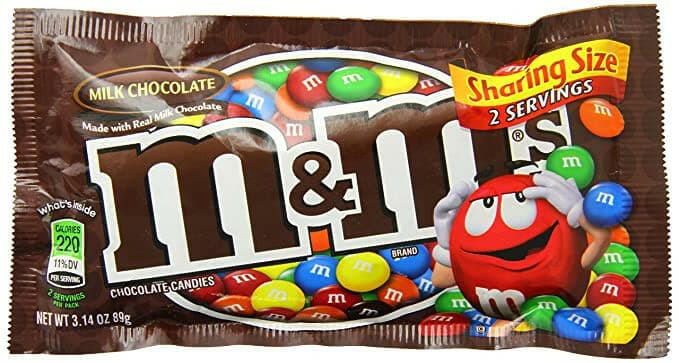 M&Ms Plain Chocolate Candy – King Size 24 CT.