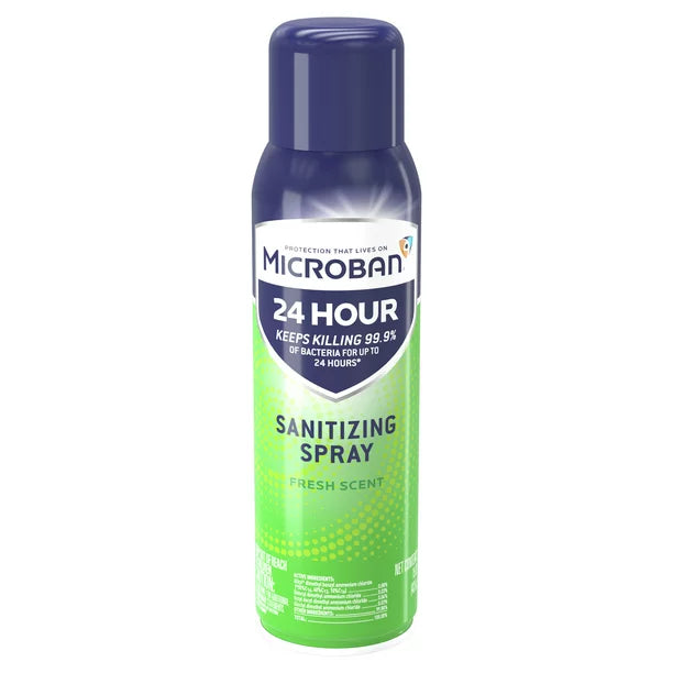 Microban 24 Hour Disinfectant Sanitizing Spray, Fresh Scent, 15 fl oz.