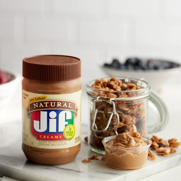 Jif Natural Creamy Peanut Butter Spread, 16 oz.
